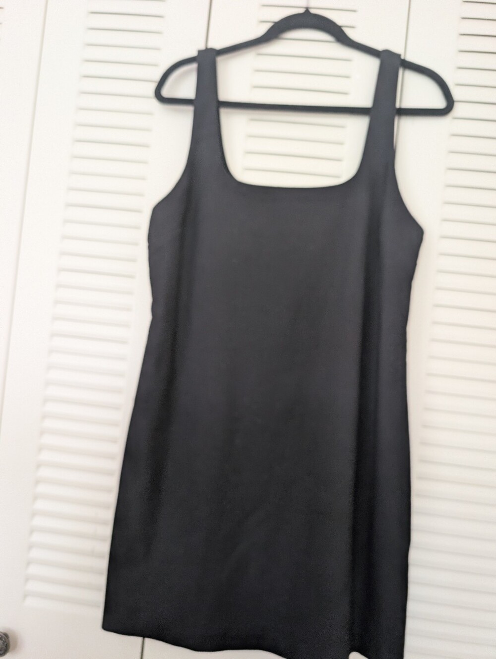 Classic Black Square-Neck Slip Dress